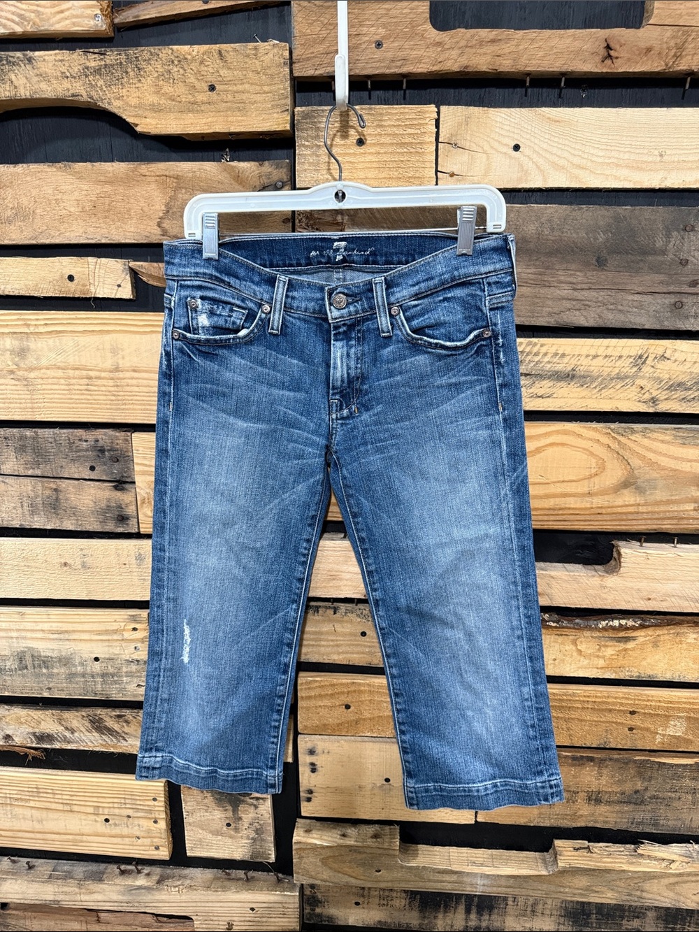 7 For All Mankind Low Rise Crop Dojo Jeans Women’s Size 29